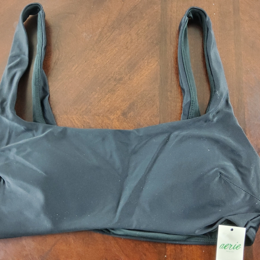 Aerie Black Bikini Top Size Small